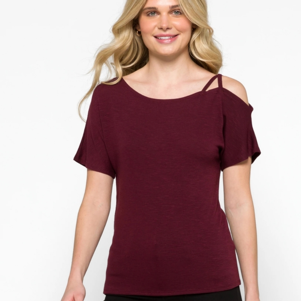 Asymmetrical shoulder top